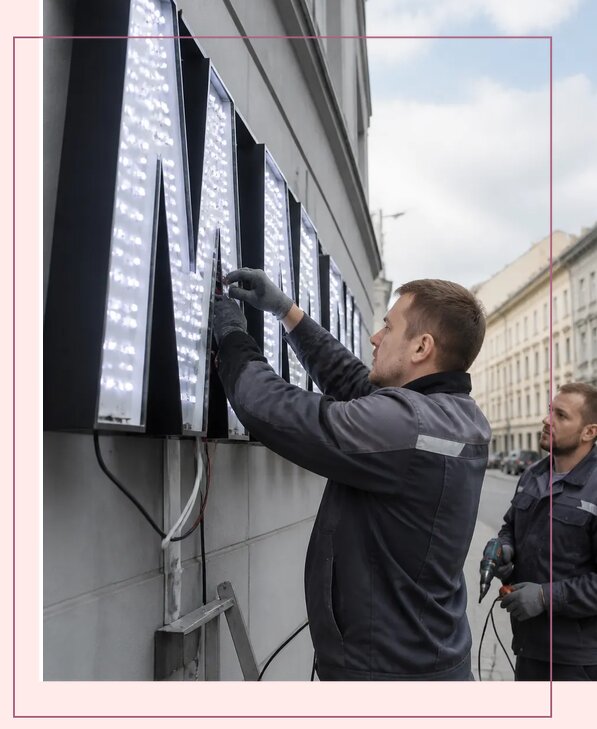 Изготовление и монтаж светодиодных LED вывесок в Александрове