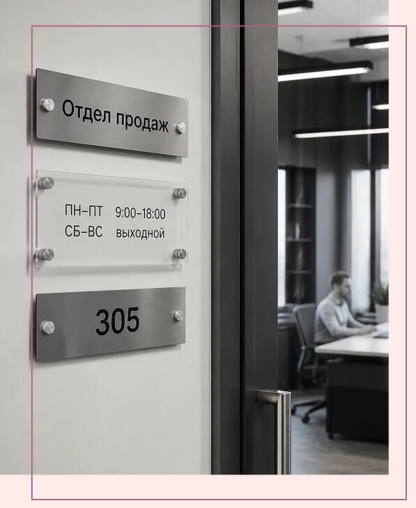 Офисные таблички на дверь в Александрове по цене от 5248 р. | Аванза-Лкн